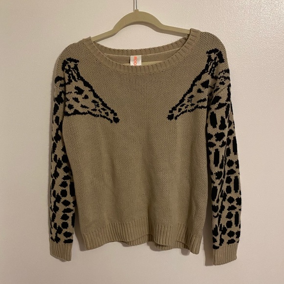 Moon Collection Sweaters - Moon Giraffe Sleeve Crew Neck Sweater